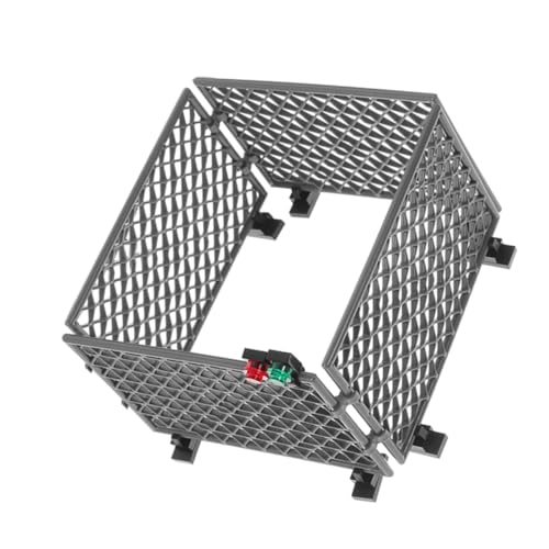 VICASKY 1 Satz Zubehör für Schutznetz-Bausteine Weihnachtsdorfzaun Miniatur-Feengartenzaun Feenzaun Kleiner Gartenzaun bauklötze mini Zaun Mini-Zaunverzierungen Zaun-Modell Abs Grey von VICASKY