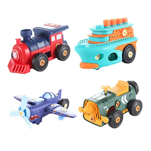 VICASKY 1 Satz Zusammenbau Auto bastelset basteln für Boy Toys Spielzeugauto-Set für Jungen Train Toy Propellerflugzeuge zerlegen Retro-Auto selber Machen Plastik von VICASKY