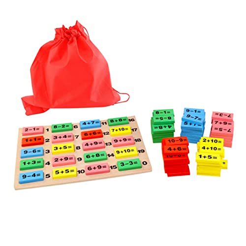 VICASKY 1 Satz arithmetisches für die frühe Bildung für kinderspielzeug Babys + Intelligenzbausteine ​​ Domino-Bausteine Hölzern von VICASKY