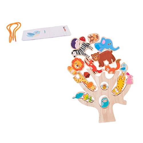 VICASKY 1 Satz für kinderspielzeug kinderknallzeug Animal Toys Kid Toys Toys aus Holz zum Stapeln von Tieren Eltern-Kind- hölzern Colorful von VICASKY