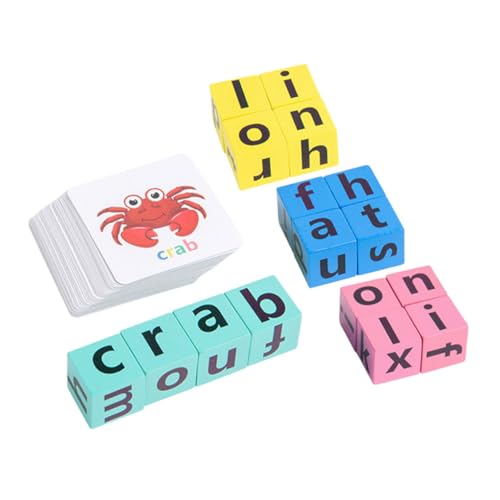 VICASKY Holz-Alphabet-blöcke Kinderspielzeug Lernspiele Für Rechtschreibung Pädagogische Hilfsmittel Für Kinder von VICASKY