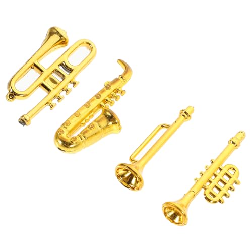 VICASKY 1 Set Mini-Modell Eines Klassischen Musikinstruments Miniatur-trompete – Perfekte Mini-hausdekoration von VICASKY