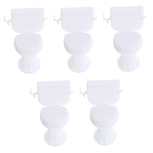 VICASKY 1 Satz simulierte Toilette Badezimmermodell Mini-Toilette kinderspielzeug für Toys Puppenbadezimmermöbel Bildungsspielzeug Plastik Weiß von VICASKY