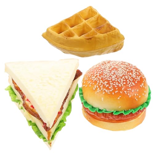 VICASKY 1 Satz simuliertes Brot kleine Mädchen verkleiden Sich Präsentationstablett Magazin-Display Kinderburger für interaktives Sandwich-Modell Mini-Essen PVC VICASKY 1 Satz simuliertes Brot kleine Mädchen verkleiden Sich Präsentationstablett Magazin-Display Kinderburger für interaktives Sandwich-Modell Mini-Essen PVC von VICASKY