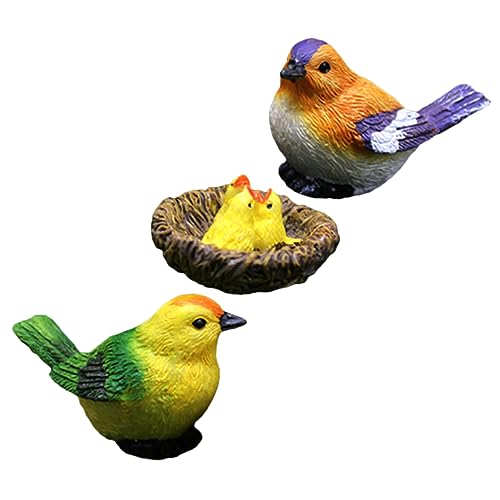 VICASKY 1 Satz simuliertes Vogelnest Badespielzeug Miniaturfiguren Puppenhaus Babyspielzeug Tiere gartendekoration gartendeko rostoptik Mikrolandschaft Requisite Mini-Landschaftsdekor Harz von VICASKY