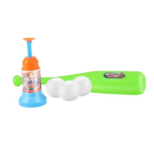 VICASKY 1 Schachtel Baseball Pitching Maschine mit Schläger und Bällen Baseballtrainer für Outdoor Garten Fördert Schlag und Koordinationsfähigkeiten Praktische Zufällige Zufällige Farbe von VICASKY