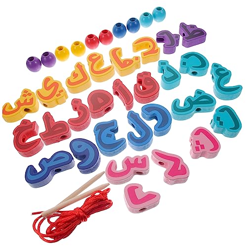 VICASKY Buchstaben-Spielzeug Für Kinder Lernspielzeug-Set Für Den Vorschulbereich Helle Stabile Holzklötze Für Jungen Und Mädchen von VICASKY