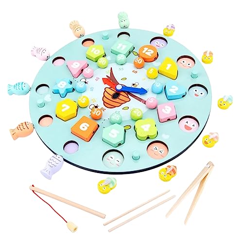 VICASKY Angeln Spiel Spielzeug Für Kinder Im Alter Von 3-5 Vorschule Lernen Puzzles Angeln Spielzeug Spiel Holz von VICASKY