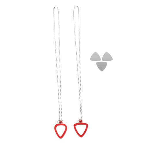 VICASKY 1 Set Basis-picks-halskette, Schützende Bass-picks-ärmel, Basis-pick-ärmel, Silikon-gitarren-pick-schutzhülle, Silikon-gitarren-picks-ärmel von VICASKY