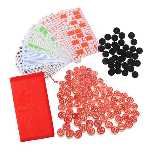 VICASKY Tambola-Bingo-Spiel Für Jungen Und Mädchen Set Mit Zahlenkarten Und Bingo-spielsteinen Aus Holz von VICASKY