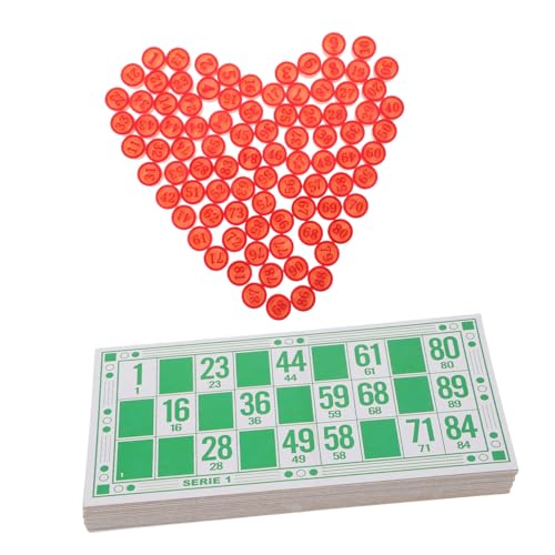 VICASKY 1 Set Bingo-Spiel, Zahlenkarten, Zahlenschachfiguren Für Familienfeiern, Gruppenspiele von VICASKY