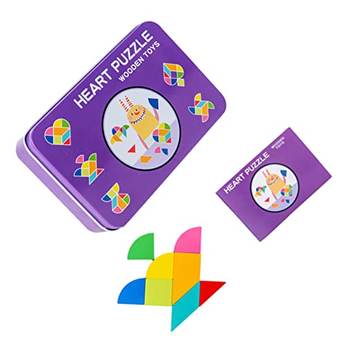 VICASKY 1 Set Blechdose Holzpuzzle Puzzles Kinderzubehör Holz Tangram Pädagogisches Tangram Kinderspielzeug Geometrisches Formpuzzle Siebenteiliges Puzzle VICASKY 1 Set Blechdose Holzpuzzle Puzzles Kinderzubehör Holz Tangram Pädagogisches Tangram Kinderspielzeug Geometrisches Formpuzzle Siebenteiliges Puzzle von VICASKY