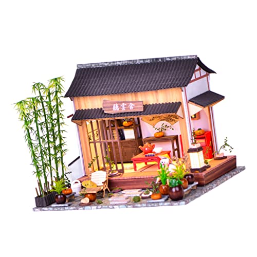 VICASKY Chinesischen Stil Modell Tiny House Kit Handgemachte Modell Spielzeug Montieren Spielzeug Garten Schmuck von VICASKY