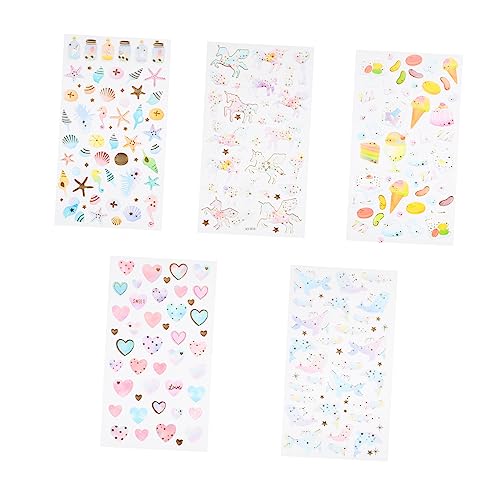 VICASKY 5er-Pack Bezaubernde Scrapbook-Aufkleber – Material Verträumte 3D-Aufkleber Für Telefon- Und Scrapbook- VICASKY 5er-Pack Bezaubernde Scrapbook-Aufkleber – Material Verträumte 3D-Aufkleber Für Telefon- Und Scrapbook- von VICASKY