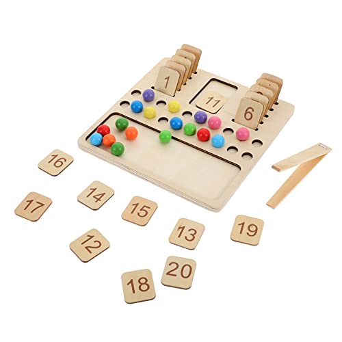 VICASKY 1 Set Digitales Kognitives Brettspielzeug Für Kleinkinder Multifunktionales Zahlenlernspielzeug Bunte Perlen Mathematik Lernspielzeug Kinderspielzeug Kognitives von VICASKY