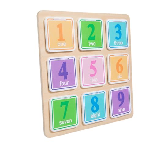 VICASKY 1 Satz Zahlen Puzzle Puzzleblock Aus Holz Tierzahlen-puzzlebrett Lernspielzeug Denksportaufgaben-Puzzle Rechenspielzeug Für Holzpuzzles Für Kinder Baby Dreidimensional Lehrmittel von VICASKY
