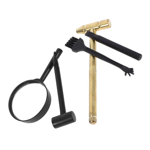 VICASKY 1 Set Dinosaurier-ausgrabungswerkzeuge: Mini-Hammer, Meißel, Bürste Und Lupe Für Edelsteine, Werkzeugset Für Archäologische Ausgrabungen, Rollenspiel-kinderspielzeug von VICASKY