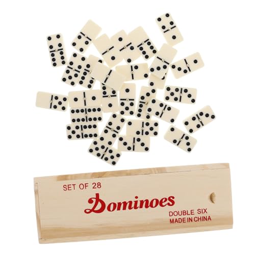 VICASKY 1 Set Domino Table White Table Runner Dominoes Block Domino Game Table Games Für Erwachsene Tabletop Spiele Dominoes Spielzeugbretter Spiele Mini Dominoes Chinesische Dominoes von VICASKY
