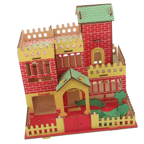 VICASKY 1 Set Dreidimensionales Gebäude Puzzle Hausbausatz Minihäuser Holzhäuser Zum Basteln Modellhaus Aus Holz von VICASKY