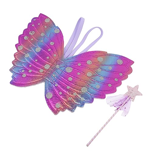 VICASKY Zauberstäbe Basteln 1 Set Engelsflügel Halloween Ornamente Mädchenkleidung Schmetterlingsflügel Halloween Outfit Kleid Für Mädchen Halloween Geburtstag Rollenspiele Kinderkostüm Stern von VICASKY