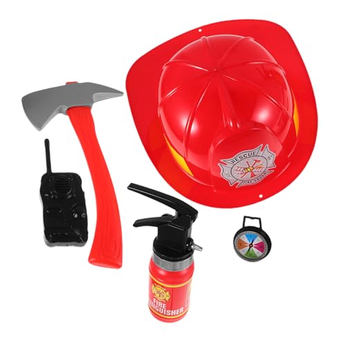 VICASKY 1 Set Feuerwehrmann-rollenspielspielzeug Für Kleinkinder: Simuliertes Kleines Feuerlöscher-Spielzeug – Kinder-Trick-zubehör Für Feuerwehrmann-kostüm – Lustige Feuerwehrmütze Und VICASKY 1 Set Feuerwehrmann-rollenspielspielzeug Für Kleinkinder: Simuliertes Kleines Feuerlöscher-Spielzeug – Kinder-Trick-zubehör Für Feuerwehrmann-kostüm – Lustige Feuerwehrmütze Und von VICASKY
