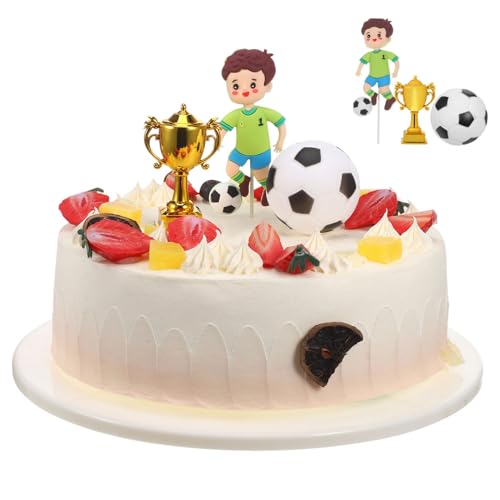 VICASKY 1 Set Fußball-geburtstagsparty-dekorationen: Geburtstagskuchen-dekorationen Mit Fußball-thema – Fußball-kuchenaufsatz Für Partyzubehör Und Feier VICASKY 1 Set Fußball-geburtstagsparty-dekorationen: Geburtstagskuchen-dekorationen Mit Fußball-thema – Fußball-kuchenaufsatz Für Partyzubehör Und Feier von VICASKY