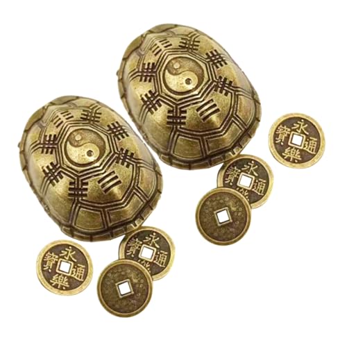 VICASKY 1 Set Gossip Schildkrötenpanzer Handgefertigtes Fächerregal Kleine Dekorationsstatuen Mini Puppenhaus Zubehör Halterung Verbinder Schildkrötenpanzer Statuen Stirnband Mini von VICASKY