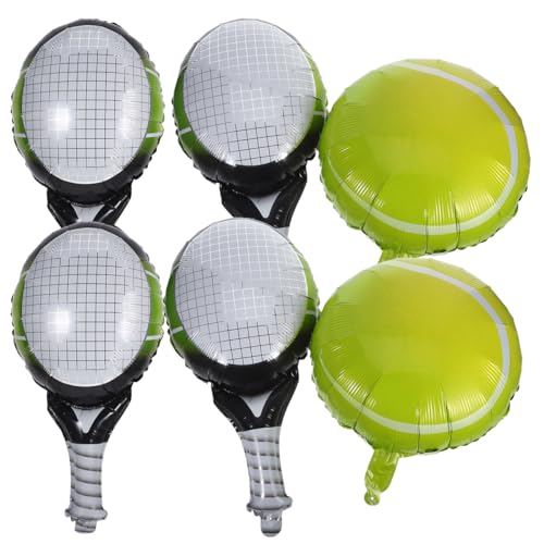 VICASKY 1 Set Grüne Tennis-Party-Luftballons Tennisball-Folienballons Tennis-Party-Dekoration Für Sport-Motto-Geburtstagsdekoration Partyzubehör 45 7 Cm von VICASKY