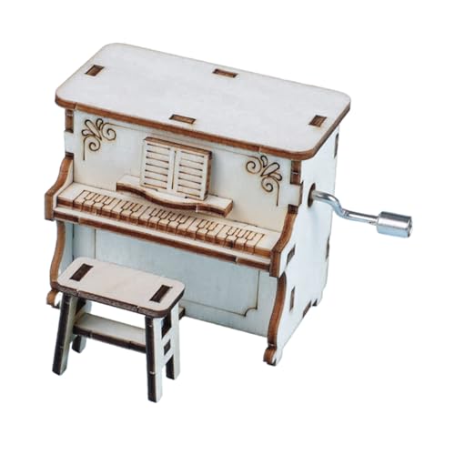 VICASKY 1 Set Handklaviermaterial Musikspielzeuginstrumente Miniatur Musikdekor Kinderpuzzle Spieldosen Ornamente Zum Basteln Kinderklavier 3D Puzzles Aus Holz von VICASKY