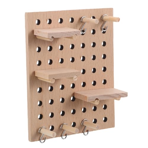 VICASKY 1 Set Holz-puppenhaus-bastelbedarf Miniatur-gewürzregal Zur Wandmontage Winziges Küchenzubehör Holzregal Für Die Organisation Der Speisekammer Im Puppenhaus von VICASKY