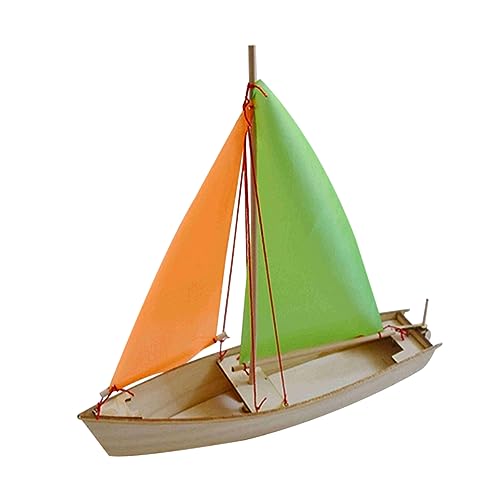 VICASKY 1 Set Holzboot Kinderspielzeug Handgefertigtes Montageboot Kidsassembly Boot Pädagogisches DIY Boot Bambus von VICASKY