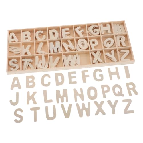 VICASKY 1 Set Holzbuchstaben Unlackierte Holzausschnitte Malen Buchstabenausschnitt Kleine Buchstaben Zum Basteln Blanko Buchstabenausschnitt Mini Holzbuchstaben Sortierspiele von VICASKY