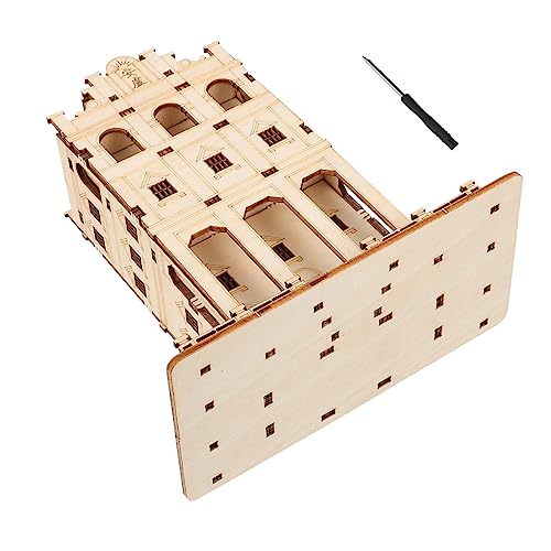 VICASKY 1 Set Holzmodell 3D Puzzle Für 3D Puzzle Für Basteln Zusammenbauen Für Modelle 3D Holzpuzzle Heimornamente Zusammengebautes Lernspielzeug Hellbraun von VICASKY