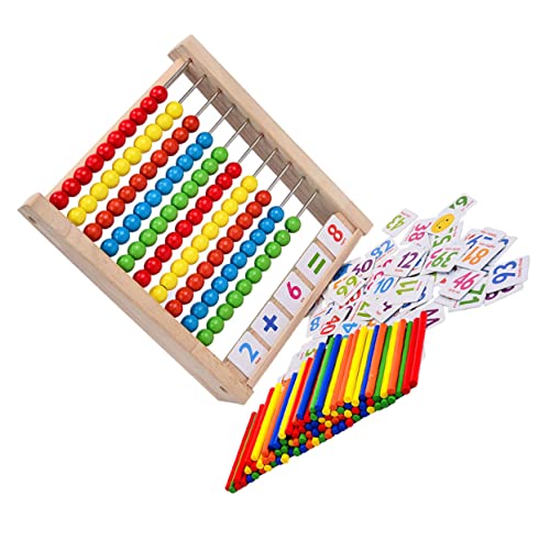 VICASKY Stabiles Abakus-Spielzeug Aus Holz Für Arithmetik Und Mathematik Für Mädchen Lernspielzeug Für Zahlenerkennung Frühpädagogisches Set von VICASKY