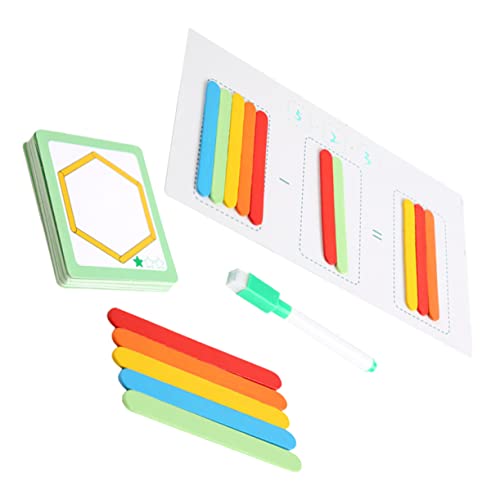 VICASKY 1 Set Kinder Montieren Zählung Sticks Math Lernhilfen Holzzählstangen von VICASKY
