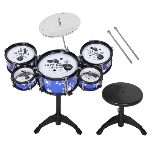 VICASKY 1 Set Kleinkind Mini Drum Set Kinder Drum Set Anfänger Drum Kit Kinderfreundliches Kleines Drum Set Kunststoff Kleines Drum Kit Musikinstrument Spielzeug von VICASKY