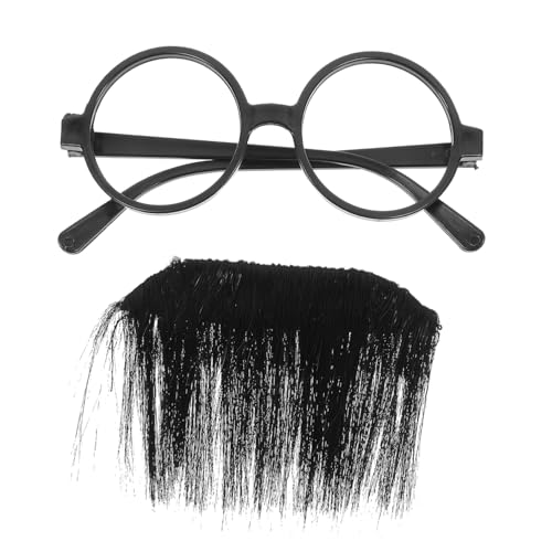 VICASKY Künstliche 1 Set Künstlicher Bart Mit Brille Realistischer Fake Bart Und Brillen Set Für Cosplay Und Halloween 2 Teilig Brille + Schwarzer Bart Schnurbart VICASKY Künstliche 1 Set Künstlicher Bart Mit Brille Realistischer Fake Bart Und Brillen Set Für Cosplay Und Halloween 2 Teilig Brille + Schwarzer Bart Schnurbart von VICASKY