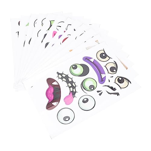 VICASKY 1 Set Kürbis Halloween Aufkleber Kürbis Aufkleber Festliche Dekorationen Schmuckständer Emoticon Aufkleber Ausgießer Seifenhalter Weiden Streichaufkleber Selbstklebende von VICASKY
