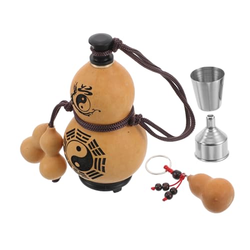 VICASKY Wasserflasche in Kürbisform Traditioneller Chinesischer Kürbis Wasserbecher Weintopf Für Kürbis-getränkehalter Mit Stopfen VICASKY Wasserflasche in Kürbisform Traditioneller Chinesischer Kürbis Wasserbecher Weintopf Für Kürbis-getränkehalter Mit Stopfen von VICASKY