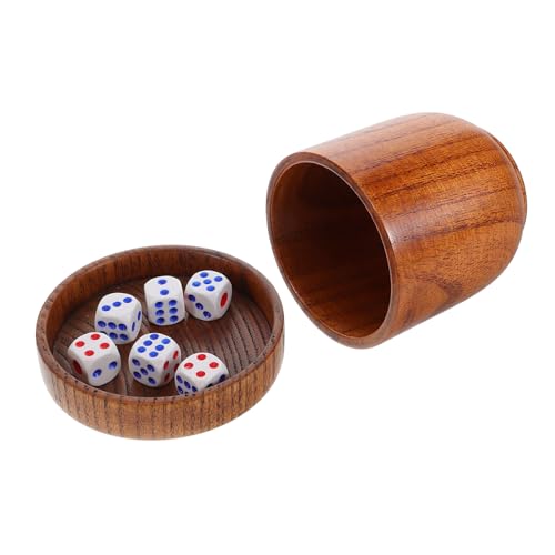 VICASKY Unterhaltungswürfel Spielbecher Holz-ktv- Nachtbar-spielzubehör 1 Set Mit 5 Würfeln Benutzerfreundliches Design VICASKY Unterhaltungswürfel Spielbecher Holz-ktv- Nachtbar-spielzubehör 1 Set Mit 5 Würfeln Benutzerfreundliches Design von VICASKY