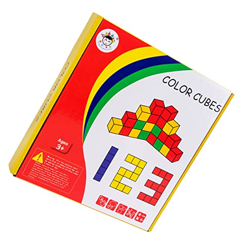 VICASKY 1 Set Mathe Pädagogisches Bauspielzeug Holzstapelblöcke Stapelspiele Stapelpuzzle Holzbausteine ​​Räumliches Denkblockwürfel Früherziehungsspielzeug Aus Holz von VICASKY