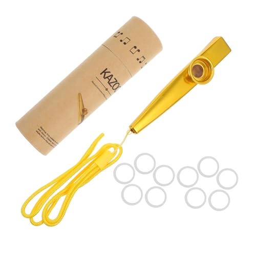 VICASKY 1 Set Metall Kazoo Mit Seil Tragbare Kazoo Mit Membran Musik Instrument Kazoo von VICASKY