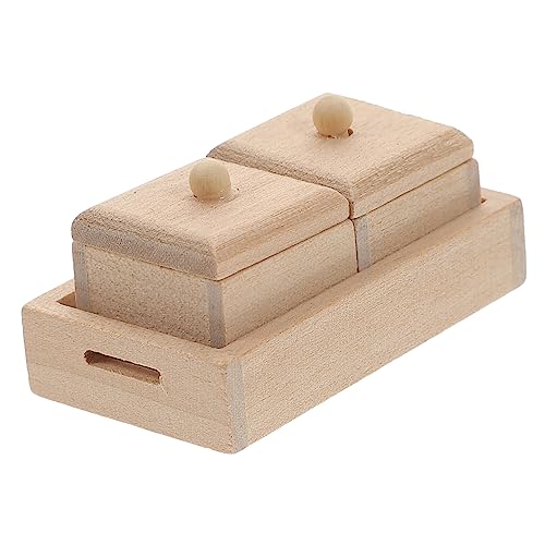 VICASKY 1 Set Mini Ablagetablett Puppenhaus Bausatz Caddy Puppenhaus Miniatur Schwammhalter Zappeln Kleines Ablagetablett Heimdekoration Schreibtischdekor Mini Tablett von VICASKY