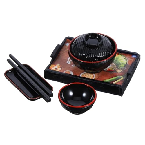 VICASKY 1 Set Mini Essstäbchen Für Japanisches Puppenhaus Geschirr Geschirr Mini Modelle Puppenhaus Geschirr Miniatur Modelle Schreibtisch Mini Geschirr Mini Tablett von VICASKY