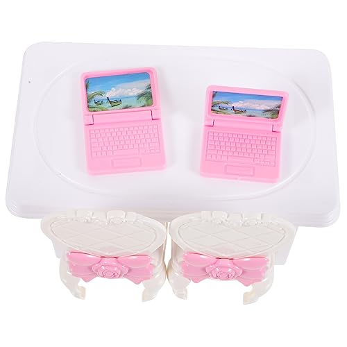 VICASKY 1 Set Miniaturtisch Mini Schreibtisch Stuhl Modell Holzschreiber Stuhl Dekoration Doll Hausdekoration VICASKY 1 Set Miniaturtisch Mini Schreibtisch Stuhl Modell Holzschreiber Stuhl Dekoration Doll Hausdekoration von VICASKY