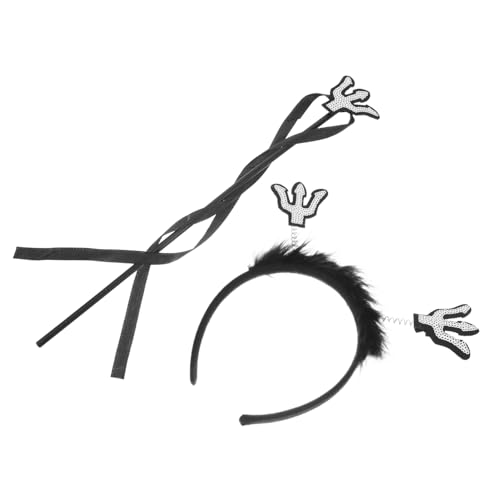 VICASKY 1 Set Party-Stirnband Cosplay Grimassenkostüm Halloween Zauberstab party kopfschmuck halloween kopfschmuck Stirnband im Halloween-Stil Halloween-Kopfschmuck Plastik Black von VICASKY
