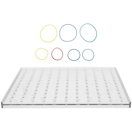 VICASKY 1 Set Pinnwand Für Schüler Geoboard Für Frühes Lernen Mathematisches Lernspielzeug Geoboard Kinderfreundliches Lernspielzeug Stecktafel Geoboard Für Nagelplatte von VICASKY