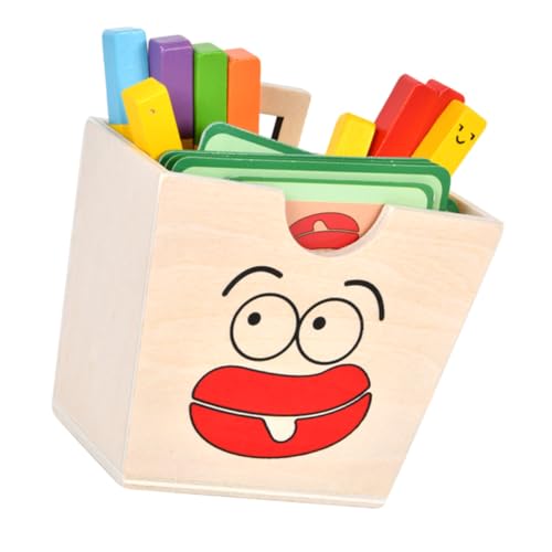 VICASKY 1 Set Pommes Frites Zuordnungsspielzeug Holzchip Farbabstimmungsspielzeug Sensorisches Holz Pommes Frites Farbabstimmungs Erkenntnisspielzeug Rollenspiel Papier von VICASKY