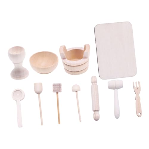 VICASKY Miniatur Bausatz 11 Teiliges Miniatur Backset Aus Puppenhaus Küchenzubehör Mini House Accessory Miniature Scene Decor Kleines Backset Für Kreative Rollenspiele Und Dekoration Mini Verse Küche von VICASKY