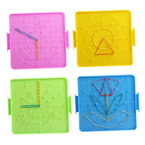 VICASKY 1 Set Schüler Nagelbrett Lehr Nagelbrett Buntes Nagelbrett Geometrie Nagelbrett Für Schüler Mathematik Nagelbrett Nagelplatte Lernspielzeug Lehrinstrument von VICASKY